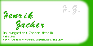 henrik zacher business card